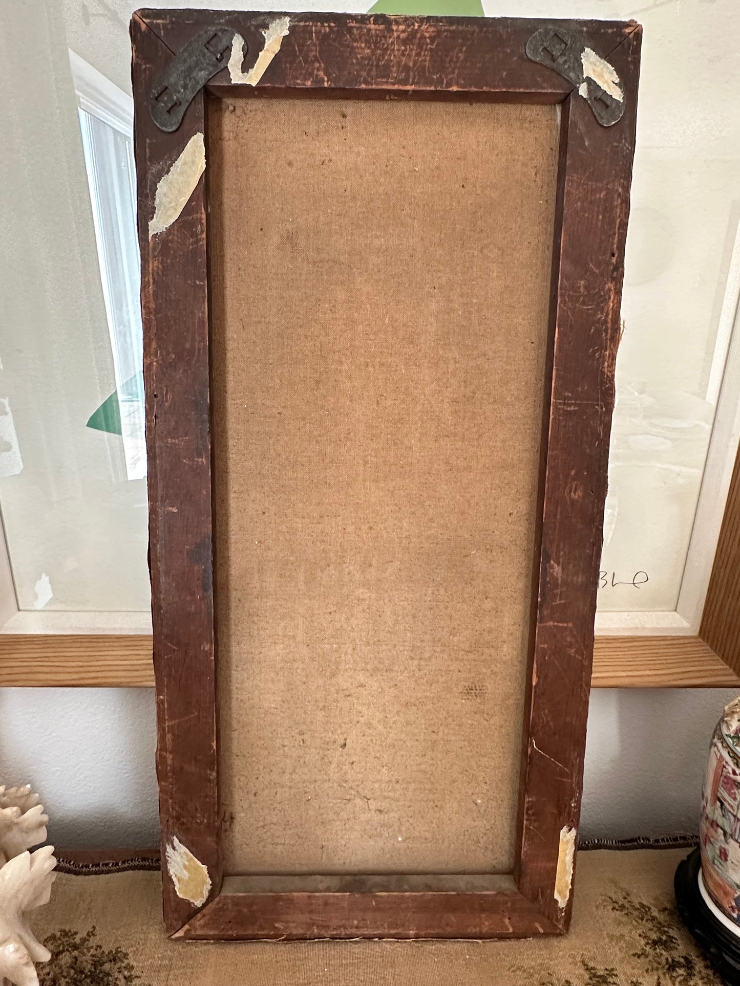 Antique French Floral Oil Painting on Canva