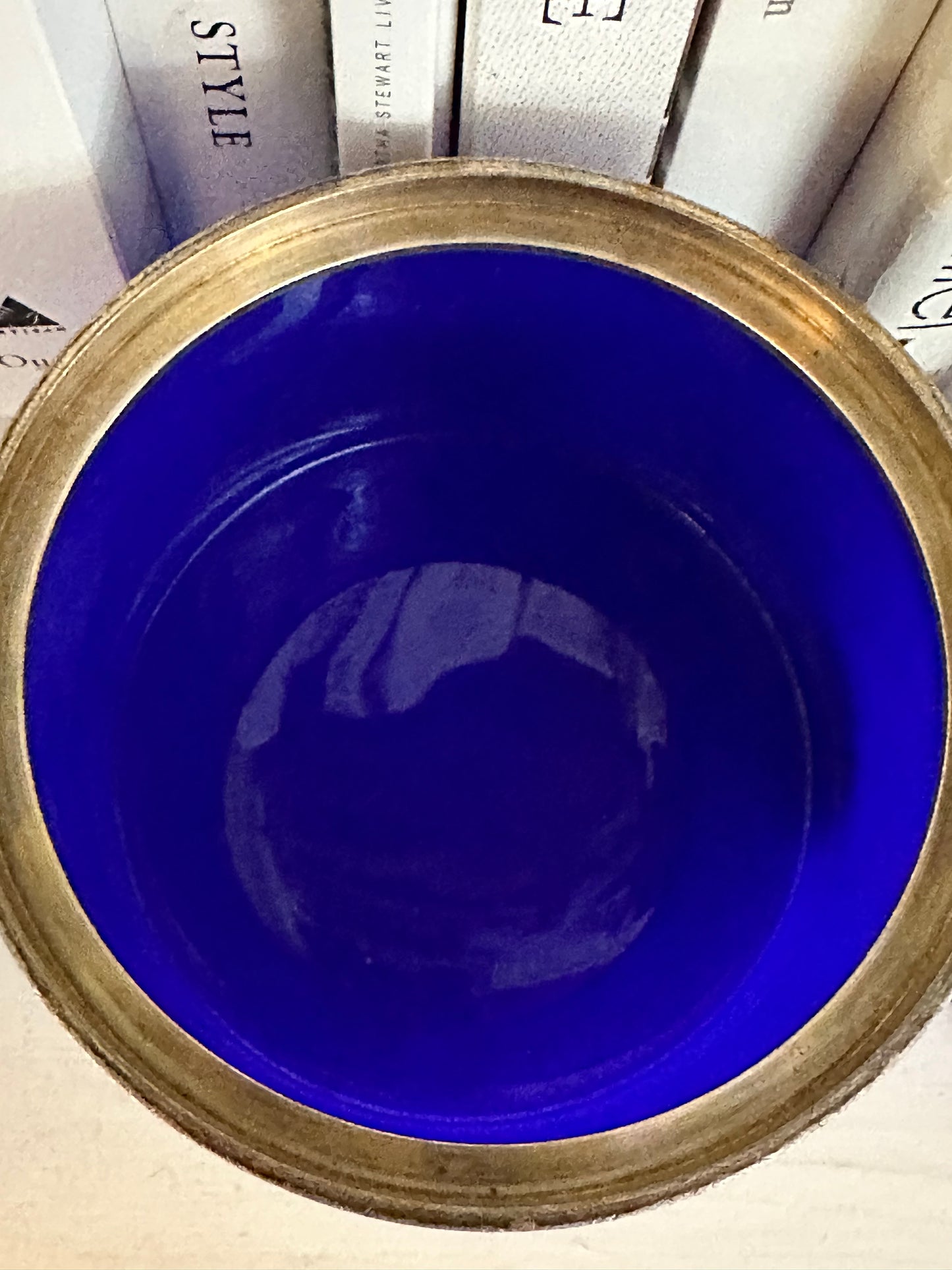Antique French Lapis Opaline Glass Casket with Gilt Bronze Mounts