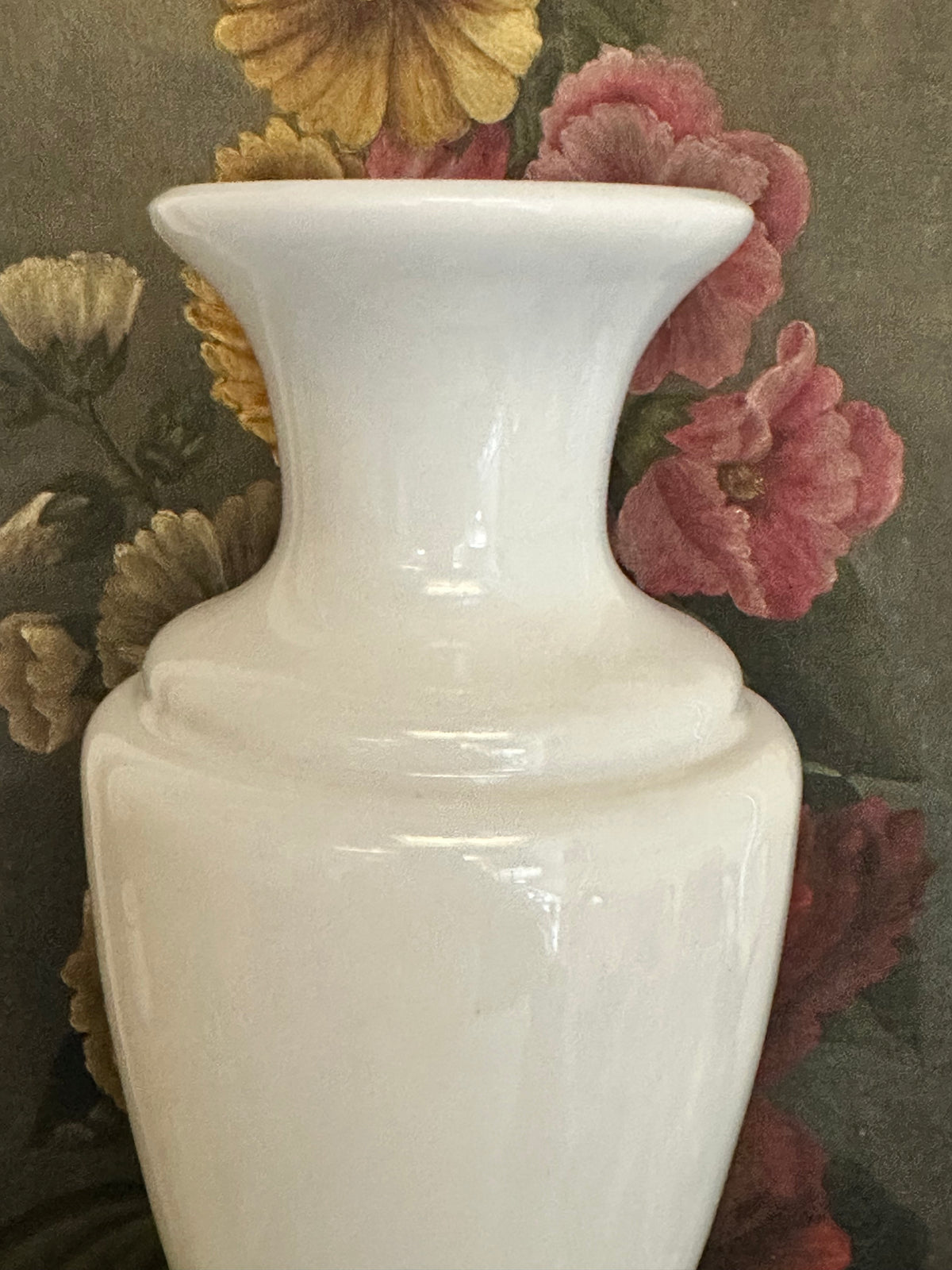 11.5" Antique Sevres France Opaline Glass Vase White Opaline Over Clear Bulle de Savon Foot